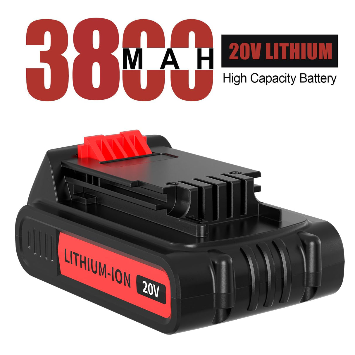 2Pack 20 Volt 3800mAh Replacement for Black and Decker 20V Battery Lithium MAX LBXR20 LB20 LBX20 Bonacell