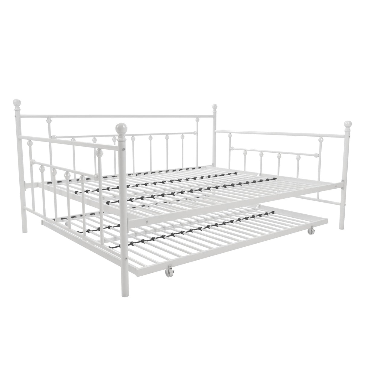 DHP Manila Metal Queen Size Daybed and Full Size Trundle (White) DHP