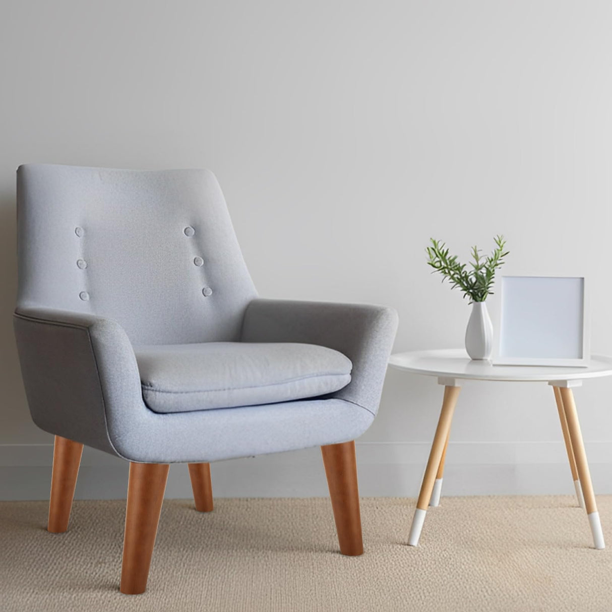 FVIEXE 8 Inches Angled Wood Furniture Legs Set of 8, Wooden Couch Sofa Chair Legs Replacement, Modern Mid Century Furniture Legs for Coffee Table End Table Side Table Night Stand, Slanted FVIEXE