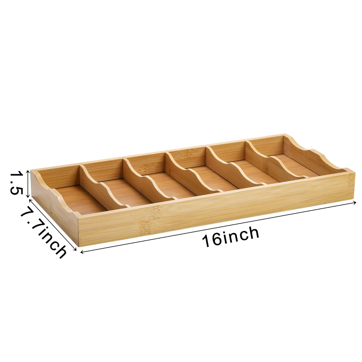 SOUJOY 3 Pack Bamboo Sunglasses Organizer Tray, 6 Slot Eyeglasses Display Case, Stackable Eyewear Storage Case for Sunglasses, Fashion Eye Wear, Protective Glasses SOUJOY