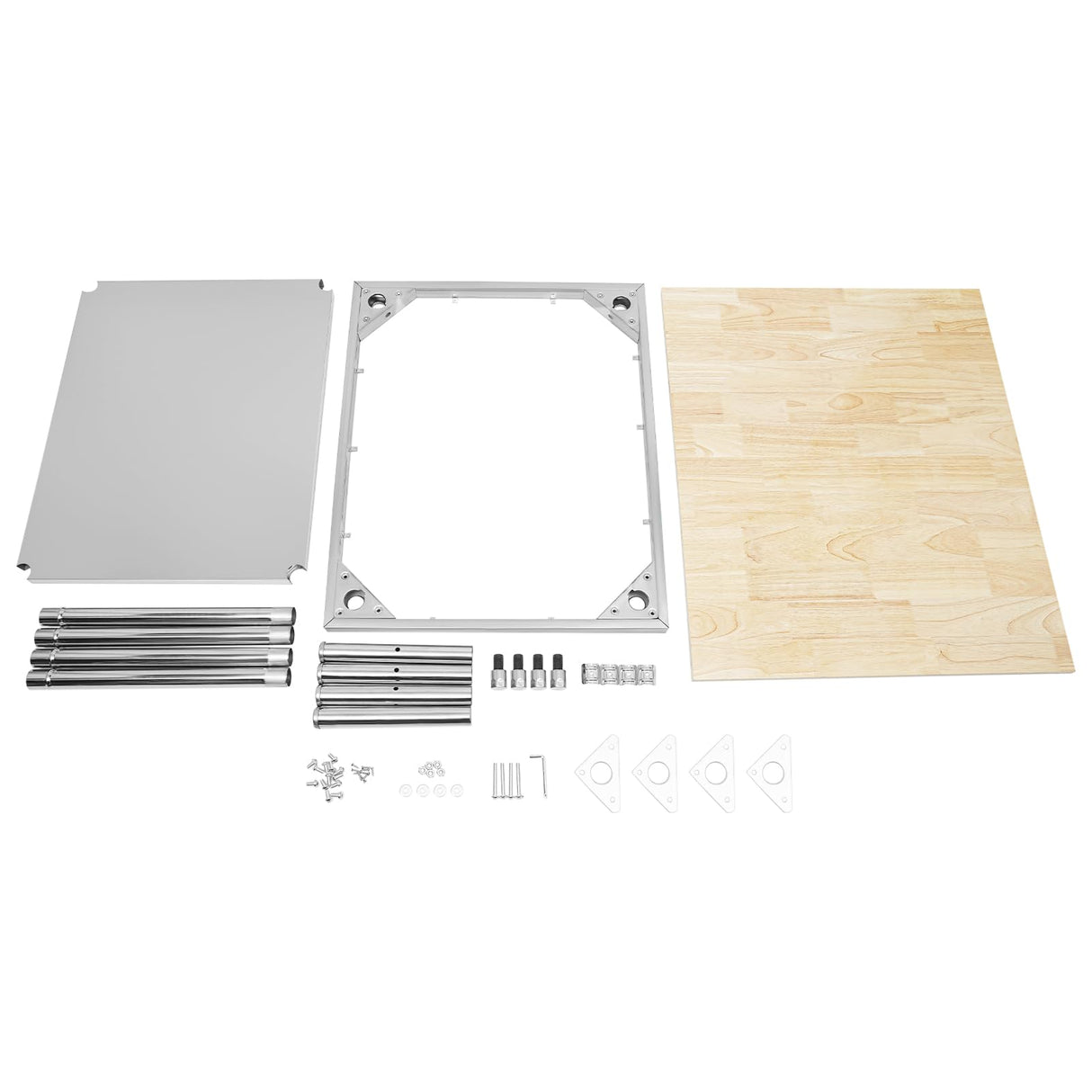 Maple Top Work Table, 36 x 30 x 34 Inch Commercial Butcher Block Wooden Workbench, Kitchen Island Table, Fits Restaurant, Warehouse, Home, Kitchen, Garage Hilberiazel