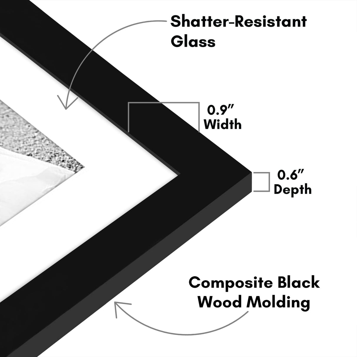 Americanflat 7 Pack Black Gallery Wall Frame Set - Includes One 11x14 Frame, Two 8x10 Frames, and Four 5x7 Frames - Picture Frames Collage Wall Decor with Shatter Resistant Glass and Hanging Hardware Americanflat