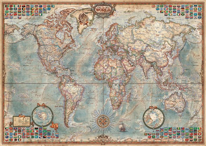 Educa Political Map of The World Puzzle, 1500-Piece Educa