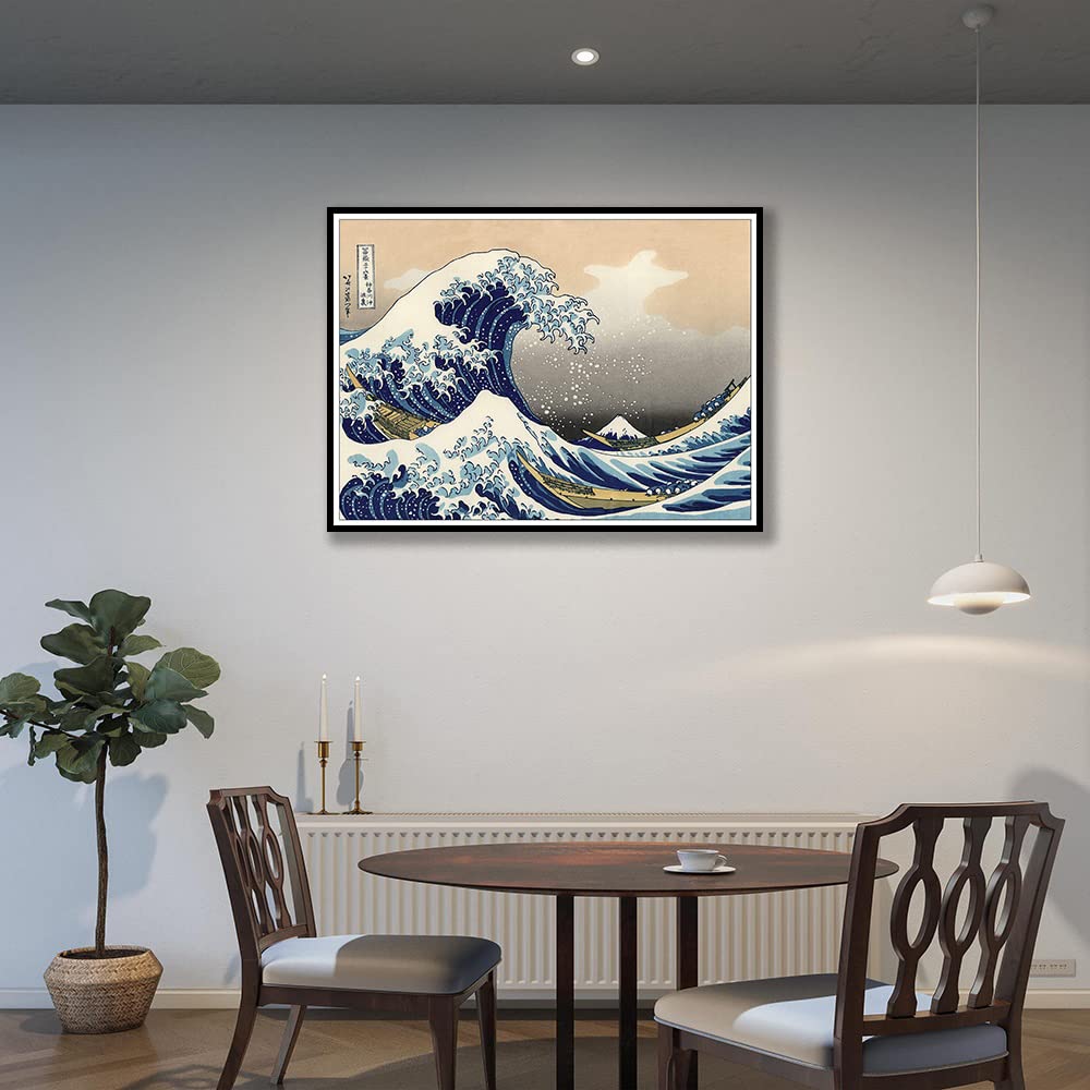 DIY 5D The Great Wave Off Kanagawa by Katsushika Hokusai Diamond Painting Kits for Adults,Full Drill Paint by Numbers Arts Pictures for Home Wall Decor (12x16in) ZZMQ