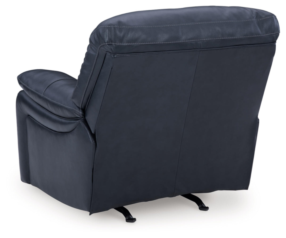 Signature Design by Ashley Leesworth Modern Power Recliner in Leather Match and with Rocking Motion and USB Port, Blue Signature Design by Ashley