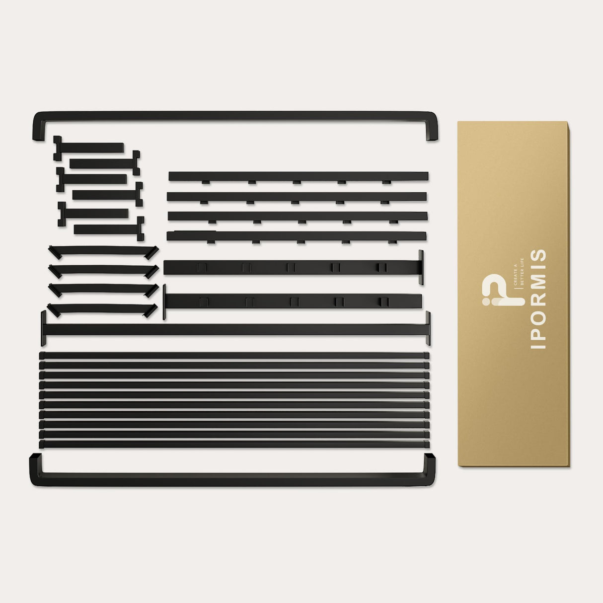 iPormis Twin Size Floating Bed Frame with LED Lighting and Charging Station, Metal Platform Design, Noise-Free Assembly, Black iPormis