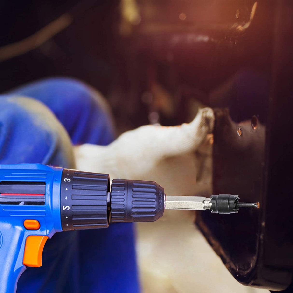 14-Pack Spot Weld Cutter Sets Double Sided, 3/8" HSS Spot Weld Cutter Remover Drill Bits Hex Sheet Metal Hole Cutter Remover for Power Drill Spot Welding EONLION