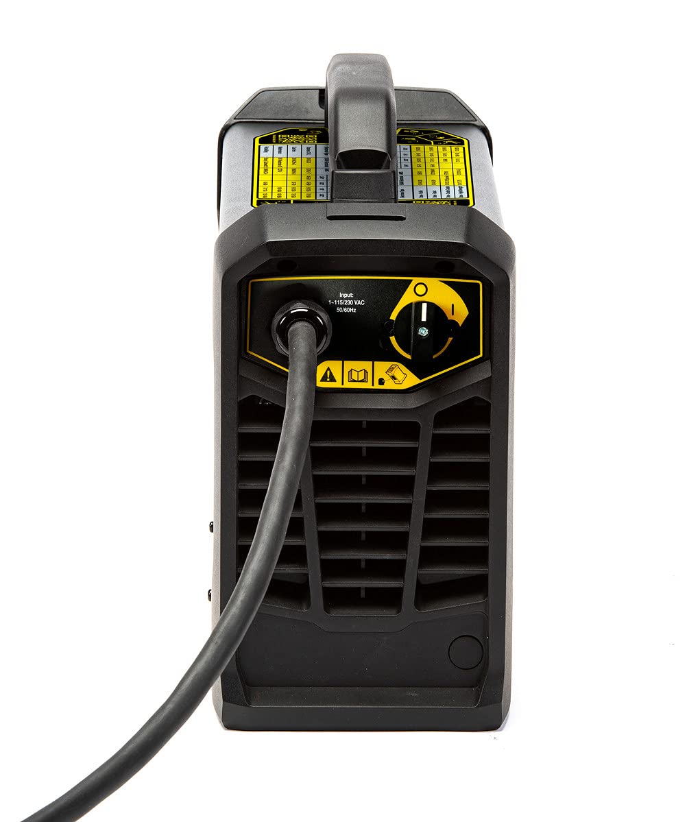 ESAB 0700500070 MINIARC Rogue ES 180i Stick Welding System, Dual Voltage Input, Adjustable Hot Start/Arc Force, Stick 6010 Mode, Power Factor Control, Electrodes up to 5/32", IP23S Designed ESAB