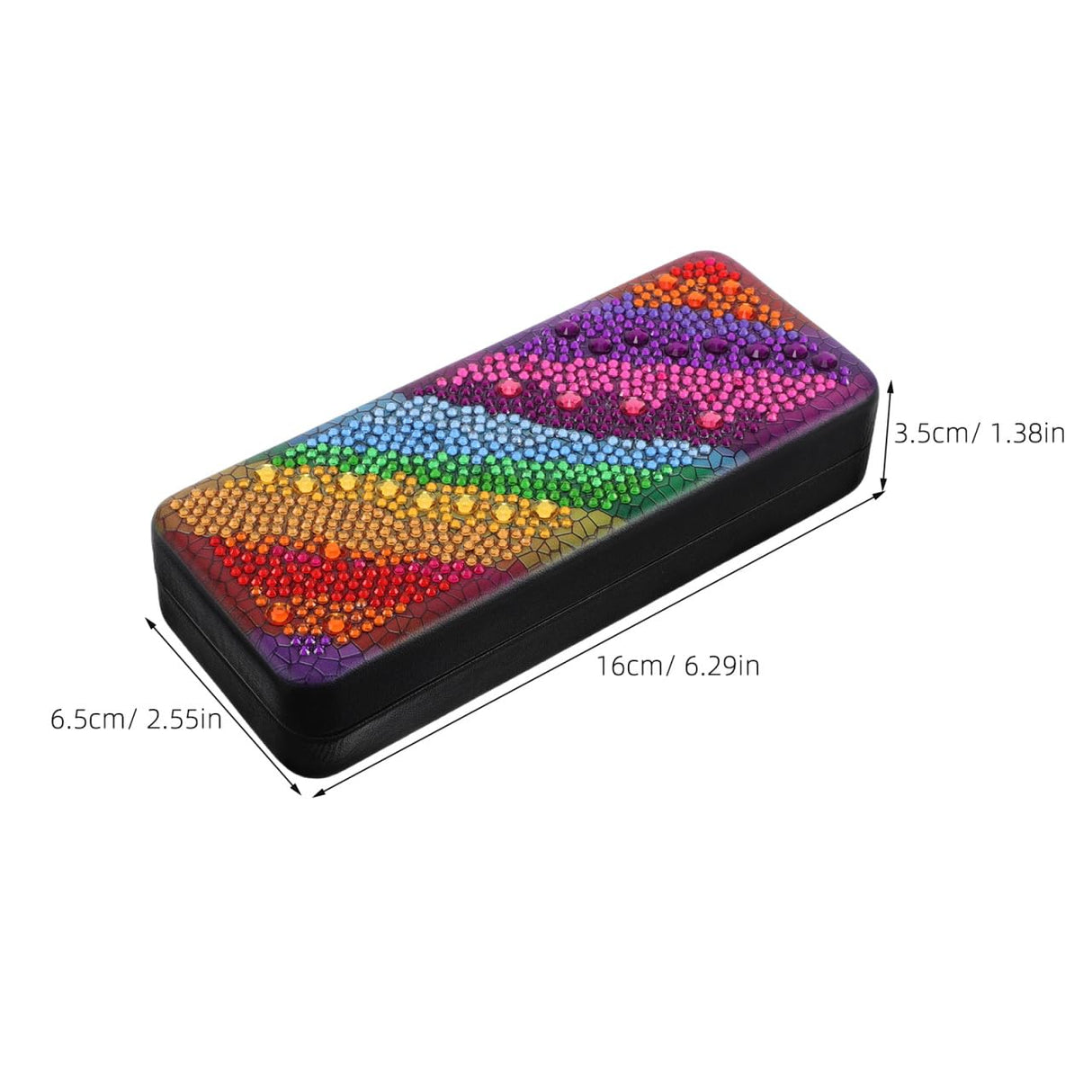 GALPADA Diamond Art Glasses Case Hard Shell Eyeglass Holder Portable Sunglasses Travel Storage Box Stylish Protective Organizer GALPADA