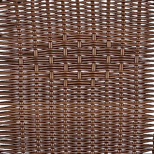 Flash Furniture Lila Modern Rattan Indoor/Outdoor Stackable Dining Chairs, Stacking Rattan Bistro Chairs for Patio or Restaurant, Set of 4, Brown Flash Furniture