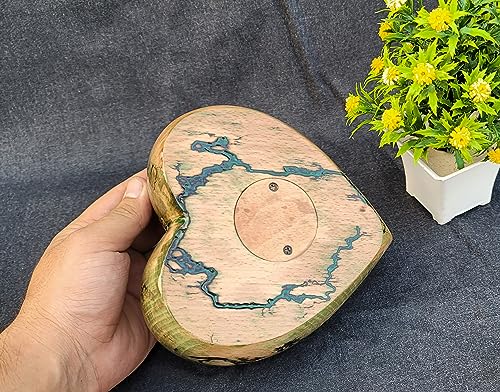 Personalized Engraving Wooden Cremation Urn Heart Shape | Handmade Keepsake for Ashes | Biodegradable Burial Urns for Pet Ashes & Human Ashes | Merit wooden craft