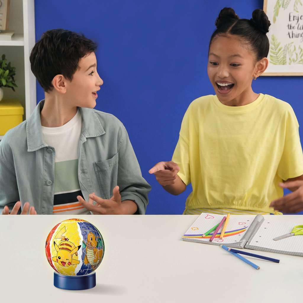 Ravensburger - Illuminated 3D Ball Puzzle - Pokémon - Ages 6+ - 72 Numbered Pieces to Assemble Without Glue - Light Base Included - 11547 Ravensburger