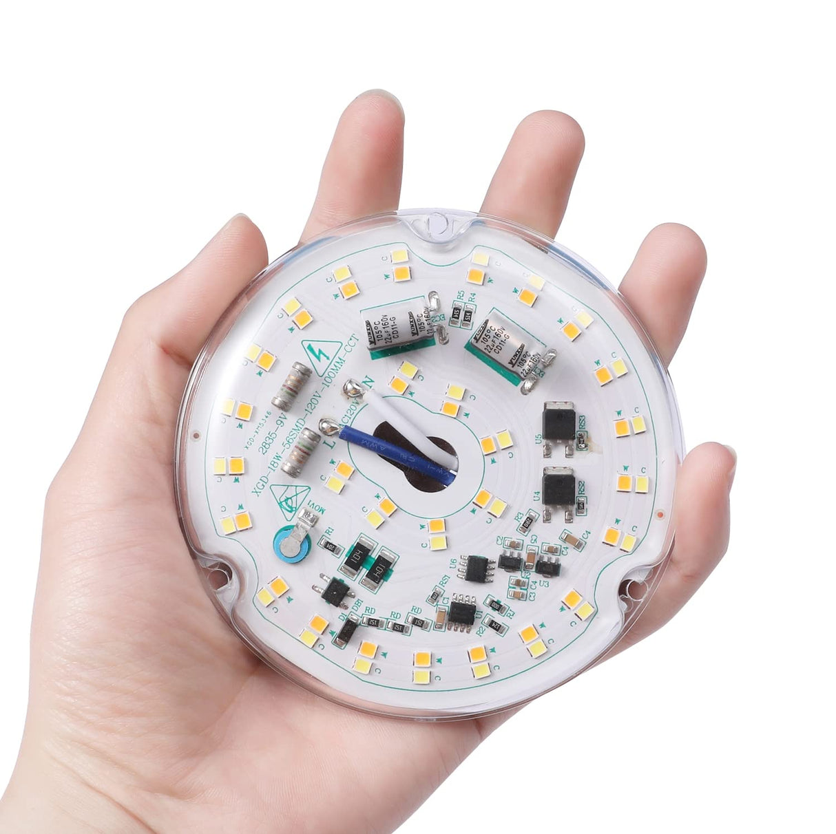 Ledytech 3.93'' LED Retrofit Light Kit for Ceiling Flush Light Ceiling Fan Light Replacement Panel PCB 18W Color Temperature Adjustable 3000K 4500K 6000K 2200LM 120V CRI90 Dimmable Ledytech