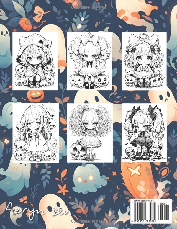 Anime Coloring Book: Creepy Kawaii Witches: Manga Art & Anime Enthusiasts Stress Relief Adult Coloring Lindesa