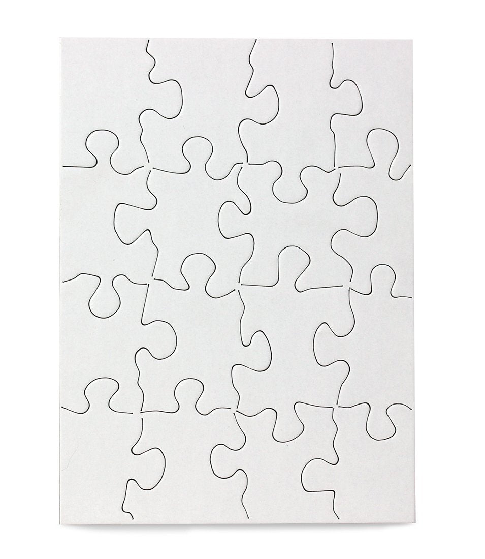 8 Blank Jigsaw Puzzles with Envelopes – 4 x 5.5 Inch, 16 Pieces Each – Hygloss DYI party invites, Perfect for Decorating, Kids' Activities, Arts & Crafts or Party Favors Hygloss