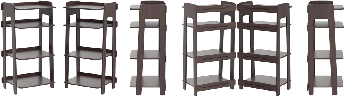 tonchean Record Player Stand, 4 Tier Wooden Turntable Stand, Modern Vinyl Record Storage Cabinet Holds Up to 200 Albums Vinyl Holder Display Shelf for Bedroom Living Room tonchean