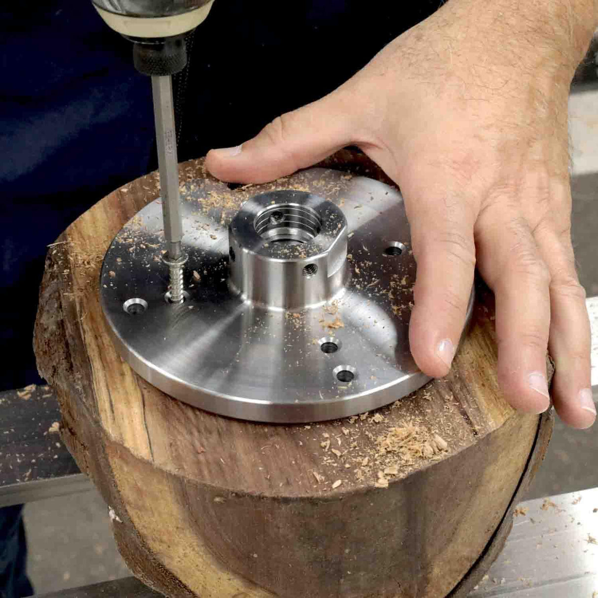 Hurricane Turning Tools, 6" Steel Faceplate For Wood Lathe, 1" x 8 TPI Hurricane Turning Tools