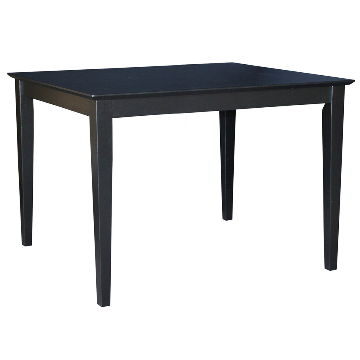 International Concepts Solid Wood Dining Table with Shaker Legs, 48 by 30 by 30-Inch, Black IC International Concepts