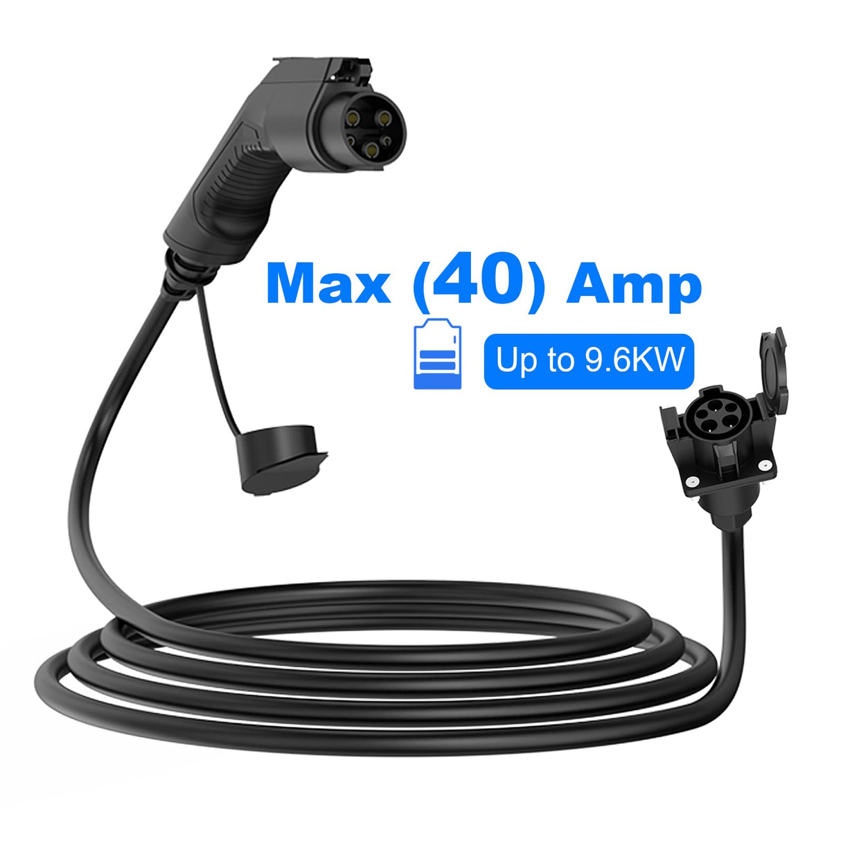 Morec J1772 Extension Cable, 40Amp 20ft EV Extension Cord for EV Charging Stations Morec