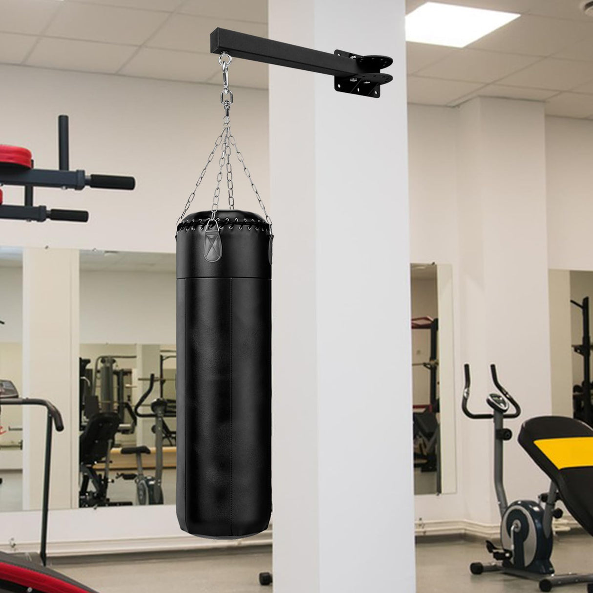 KSWLOR Heavy Punching Bag Wall Mount Hanger, Heavy Duty Boxing Bag Bracket, 360 Swivel Hook Punching Bag Mount Stand for Home or Gym Muay Thai and MMA Training(7 Adjustable Positions) KSWLOR