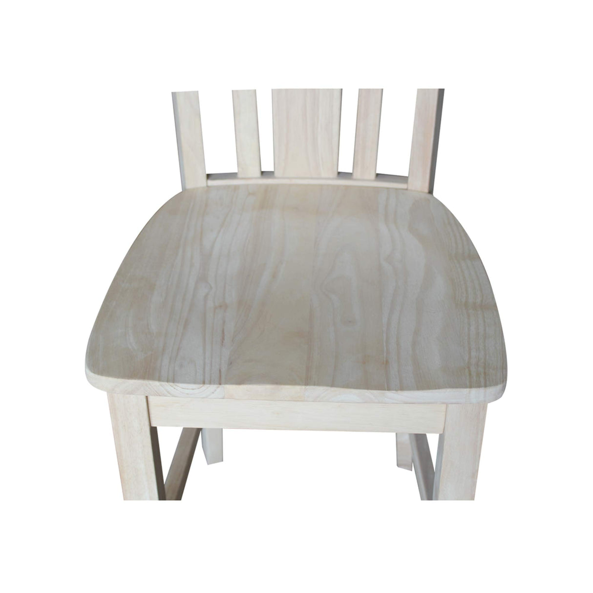 International Concepts San Remo Stool, 24-Inch SH, Unfinished IC International Concepts