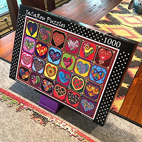 Puzzle Peak All-in-One Jigsaw Puzzle Box Stand and Puzzle Poster Holder Accessory for All Puzzlers - Purple Puzzle Peak