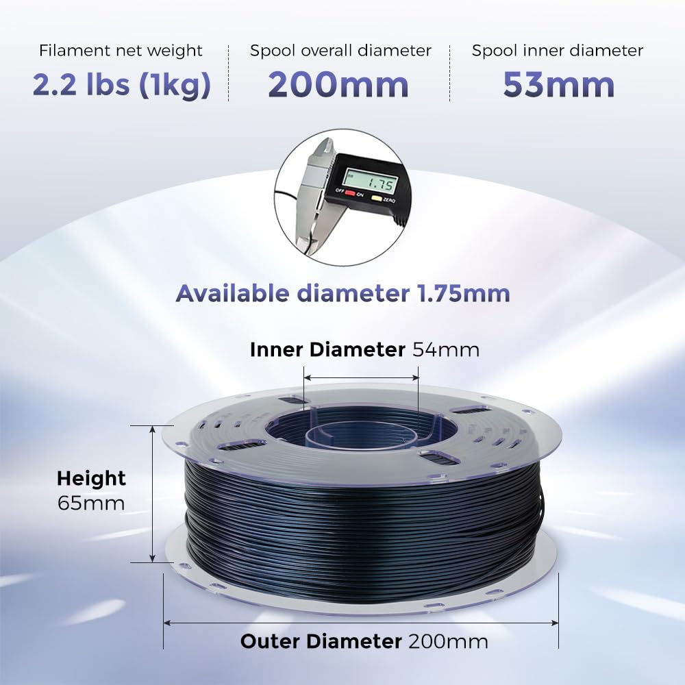 VOXELAB TPU Filament 1.75mm, Flexible & Durable 3D Printer Filament, Soft Elastic PLA TPU 95A, High Strength & Wear Resistant, 1KG Spool (2.2lbs), Burnt Titanium – from Flashforge Family Brand Voxelab