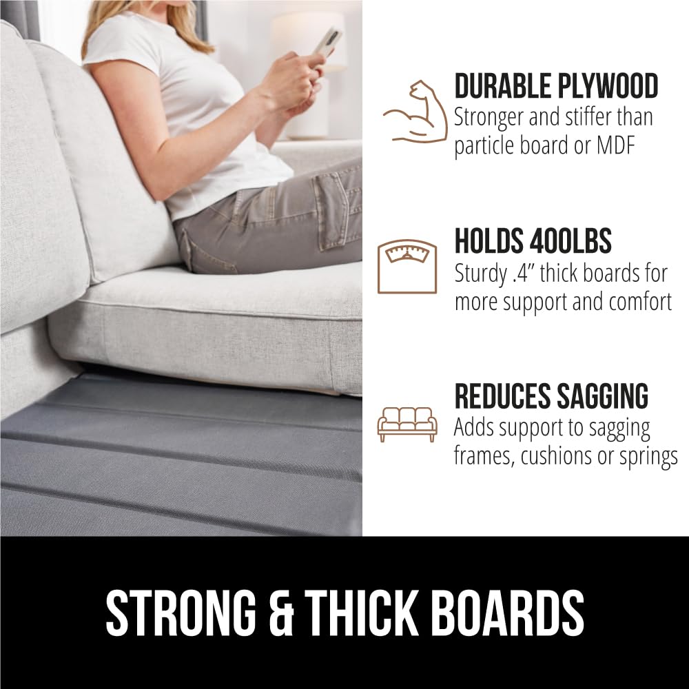 GORILLA GRIP Heavy Duty Couch Cushion Support Board to Fix Sagging Sofas, 21.5 x 78 Oversized Sofa, Thick Plywood Boards Add Strong Seat Supports, Stay in Place Replacement Stuffing Under Couches Grey GORILLA GRIP