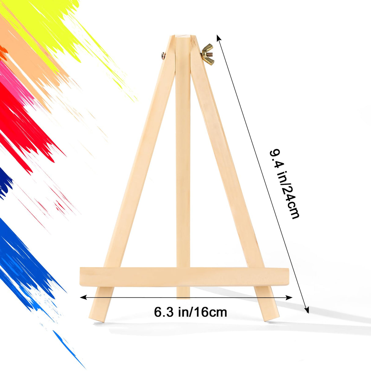 AROIC 9 inch Easel for Painting, 6 Pack Wooden Easel Stand for Sign, Tabletop Easels for Painting Canvases, Small Art Easel Canvas Stand Photo Display Tripod Holder for Kids Adults AROIC