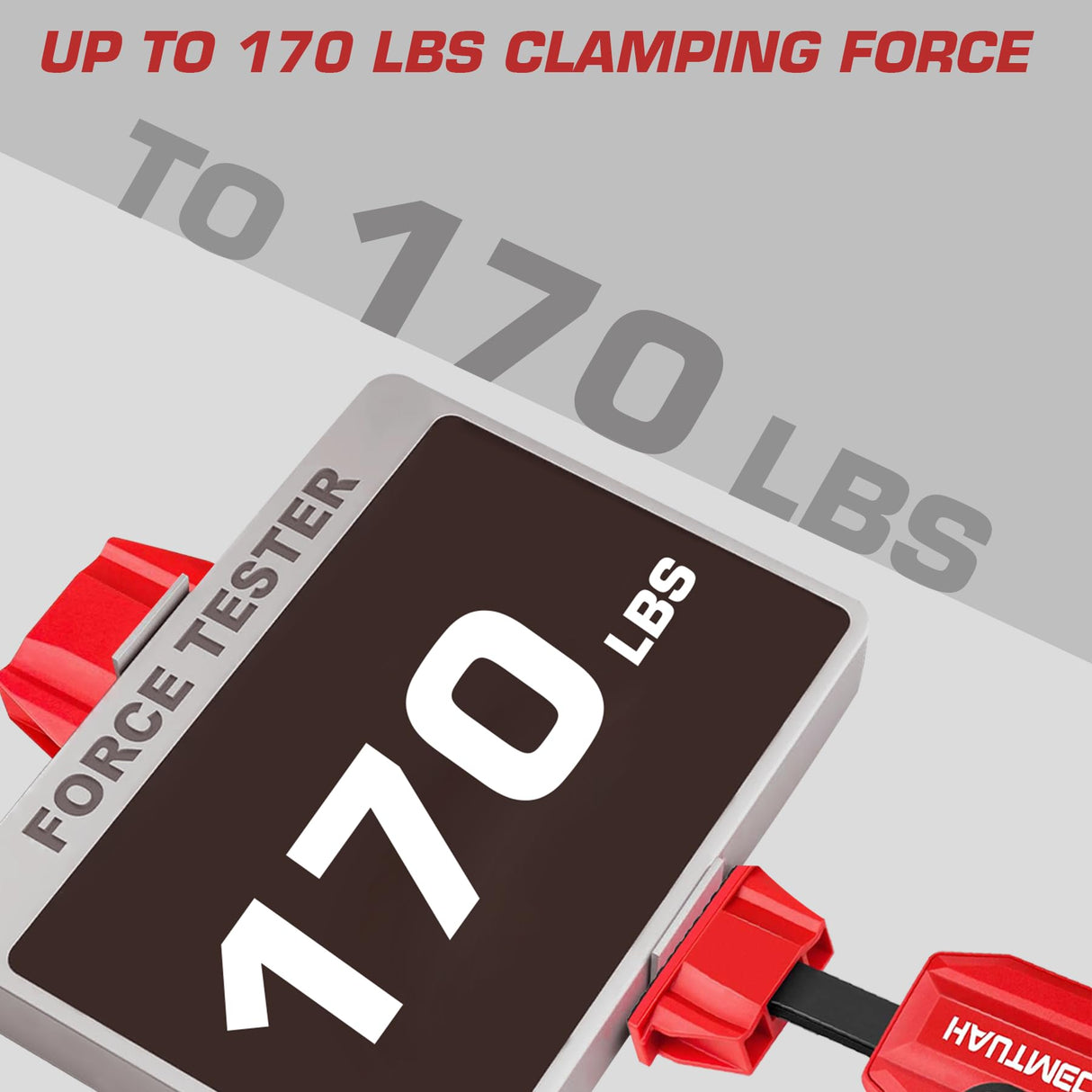 HAUTMEC Bench Dog Clamp, 3/4" Dog Hole Clamp, Up to 170 Lbs Clamping Force, Adjustable Bench Clamp with Protective Pads for Woodworking, Quick Clamps for 19mm Bench Dogs Holes(2 Pack), HT0276-CL HAUTMEC