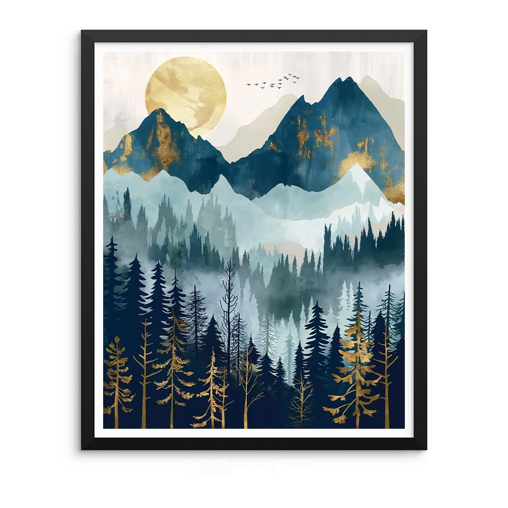 Natuyalo Paint by Numbers Kit for Adults - Abstract Forest DIY Adult Paint by Number Kits Natural Landscape Acrylic Canvas Painting for Adults Beginners Art Crafts Without Frame, 16x20 Inch Natuyalo