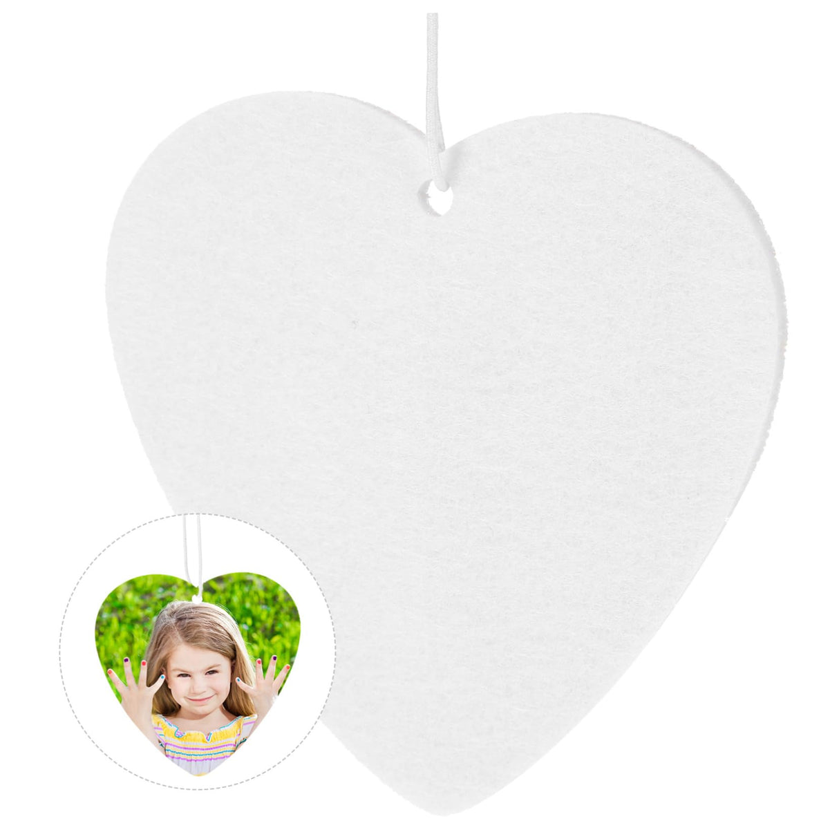 SUPVOX 1 Set Felt Aroma Diffuser Heat Transfer Felt Sublimation Blank for Sublimation Heart Sublimation Air Freshener Sublimation Ornament Blanks Decorate Love SUPVOX