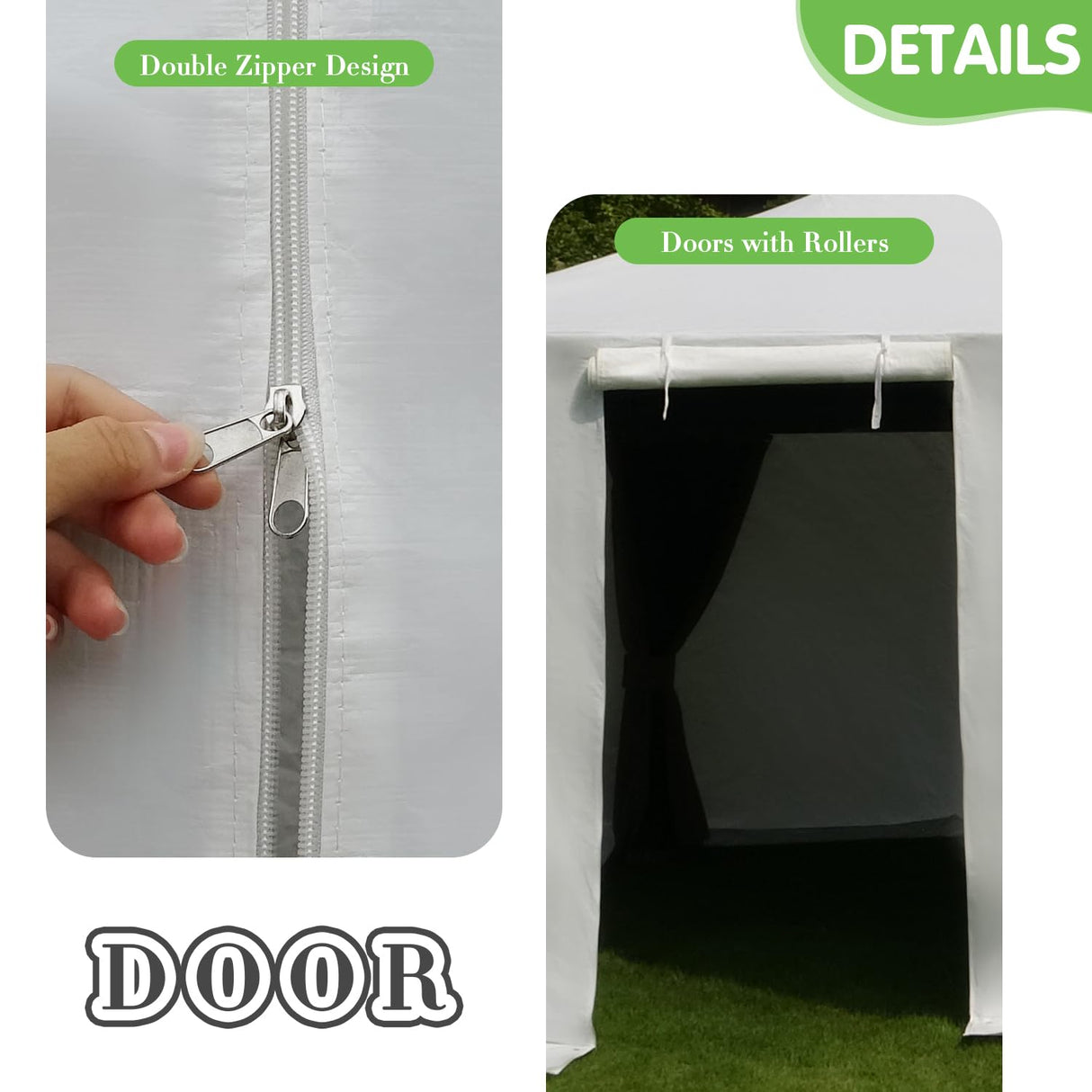 Domi 10' x 14' Universal Winter Gazebo Cover, All Season Waterproof Enclosed Cover with Sidewalls & Ventilated Mesh Windows, All-Weather Outdoor Cover for Hardtop Gazebos, White domi outdoor living