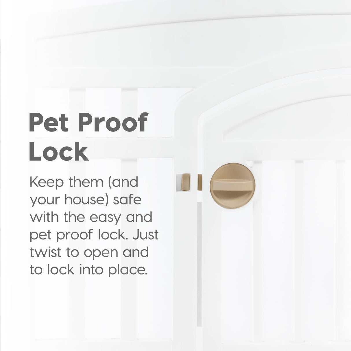 IRIS USA 24" 6-Panel Pet Playpen with Door, Dog Playpen For Puppy Small Dogs Keep Pets Secure Easy Assemble Easy Storing Customizable Non-Skid Rubber Feet, White IRIS