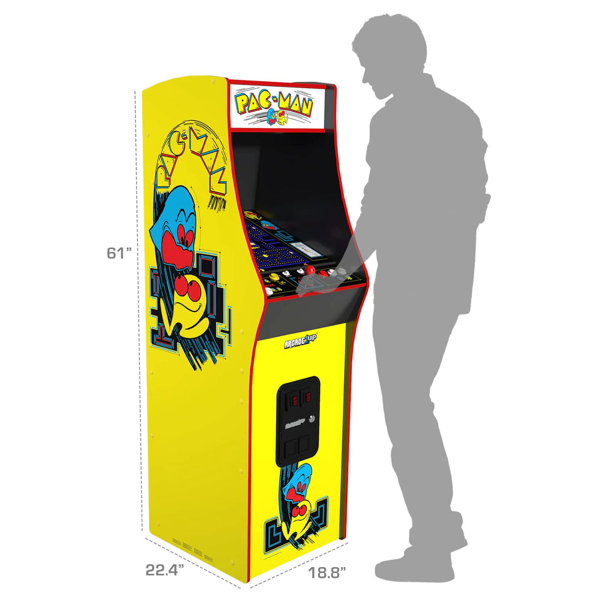 Arcade1Up PAC-Man Deluxe Arcade Machine for Home - 5 Feet Tall - 14 Classic Games ARCADE1UP
