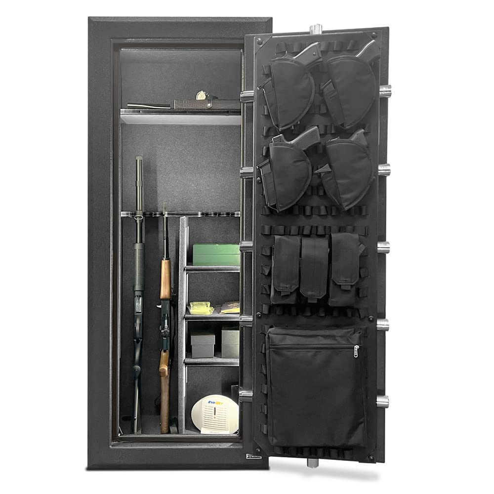 Stealth Premier 23 Gun Safe PR23 UL RSC Burglary Rated, 90 Minute Fire Protection, 23 Gun Capacity UL Listed Lock, CA DOJ Approved, Shelves & Customizable Door Panel Organizer Stealth