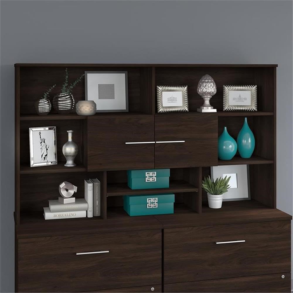 Bush Business Furniture Office 500 72W Desk Hutch, Black Walnut Bush Furniture