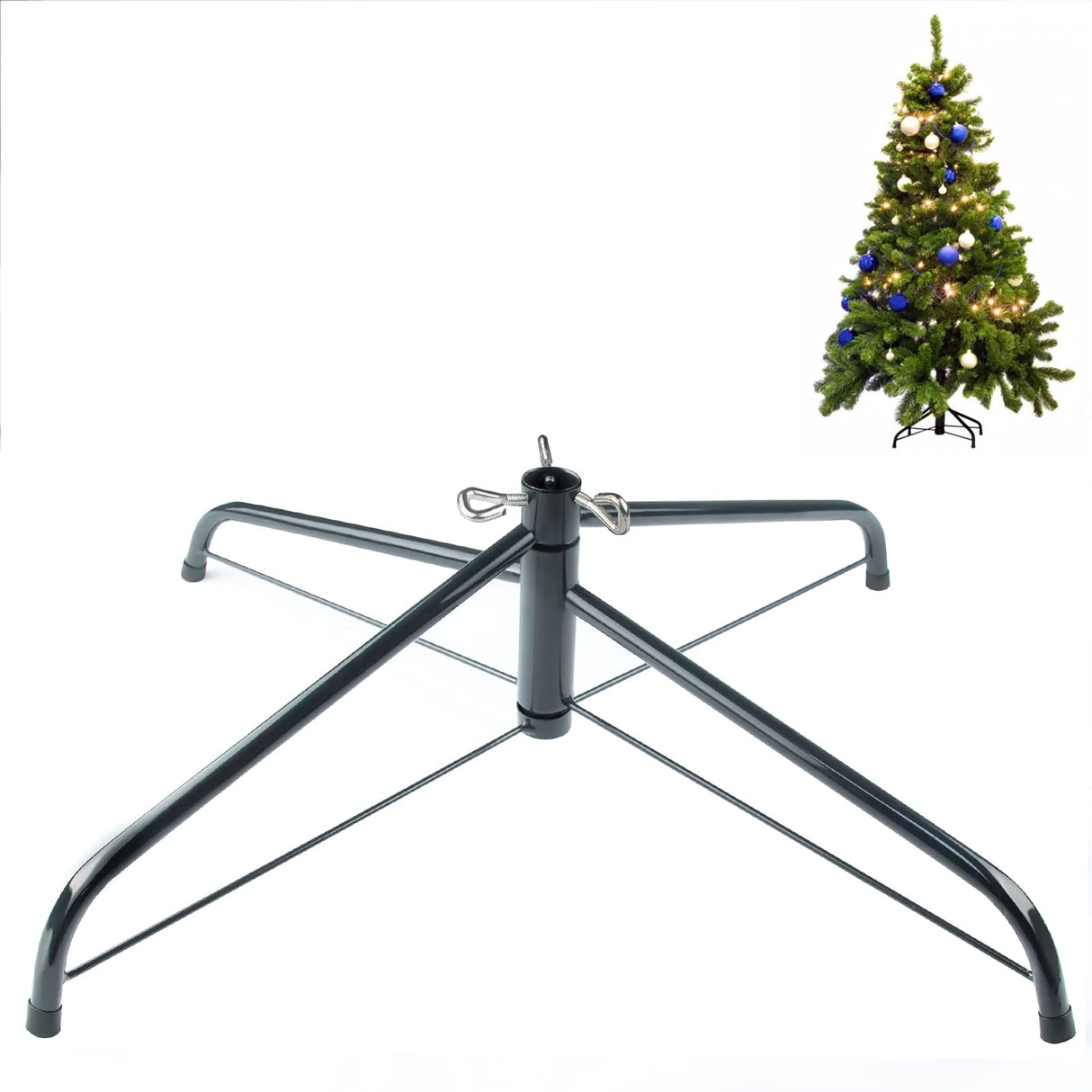 MNKXL 28 Inch Christmas Tree Stand for 4 to 10ft Christmas Trees,fits 1.3 inch Pole,Folding Christmas Tree Stand MNKXL