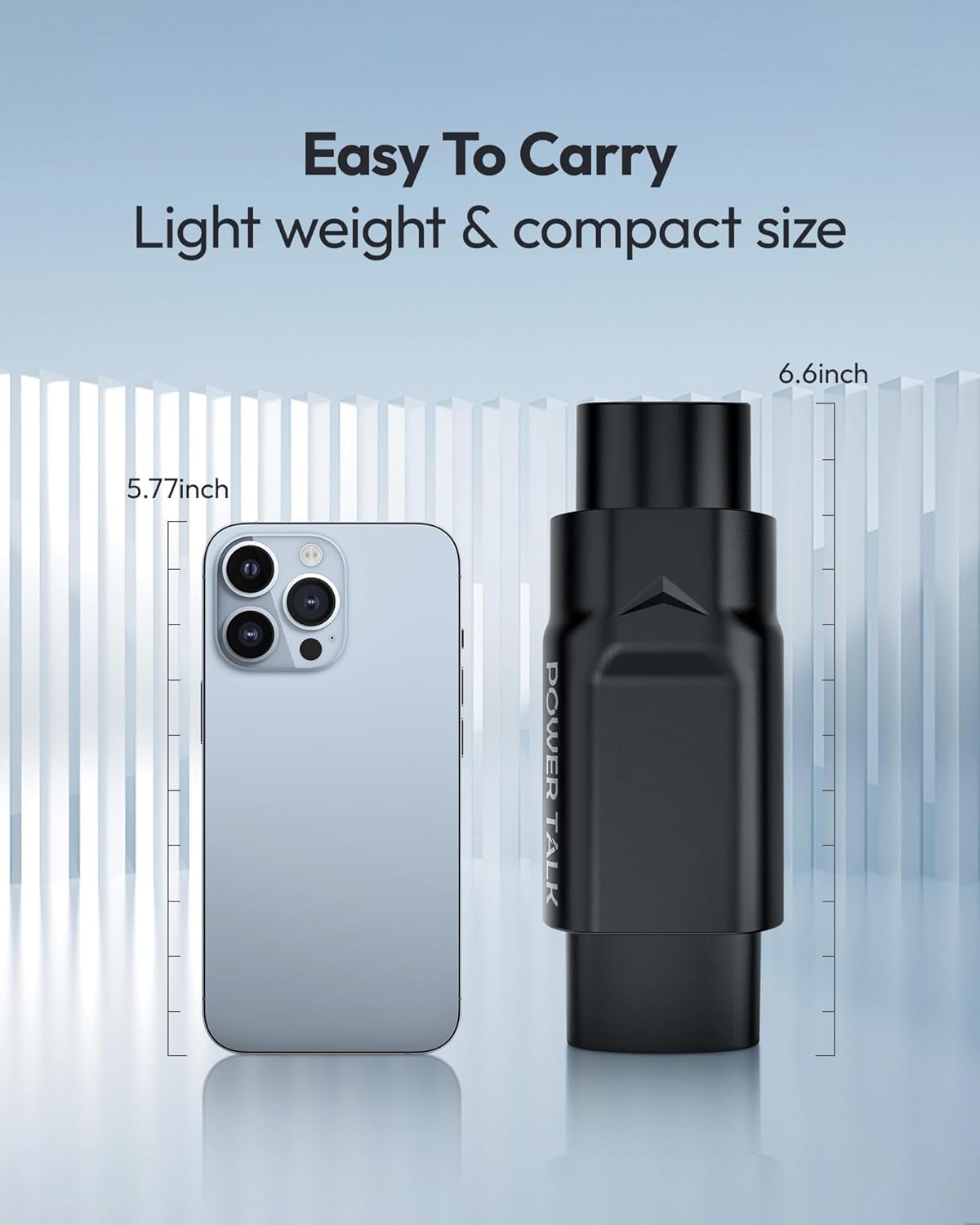 EV Charger Adapter for Tesla to J1772 - Max 50A 240V - NACS to J1772 Charging Adapter Compatible with Tesla Mobile Connectors,Wall Connectors,Destination Chargers - Black POWER TALK