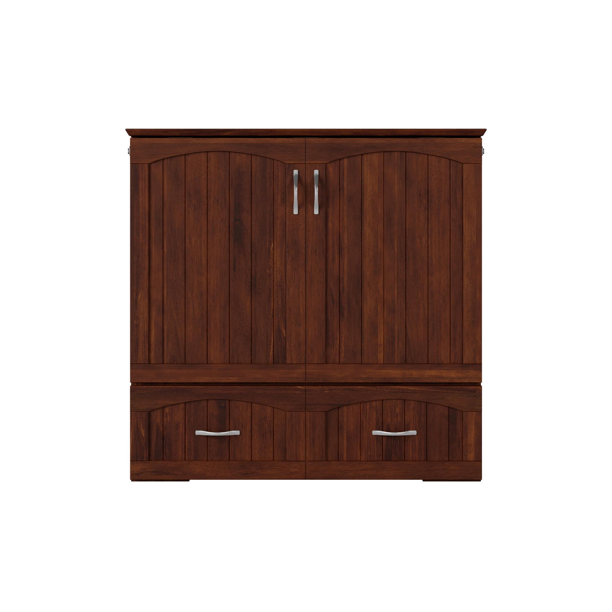 AFI, Southampton Murphy Bed Chest Twin XL with 6" Mattress, Storage Drawer & Built-in USB Charger, Walnut AFI