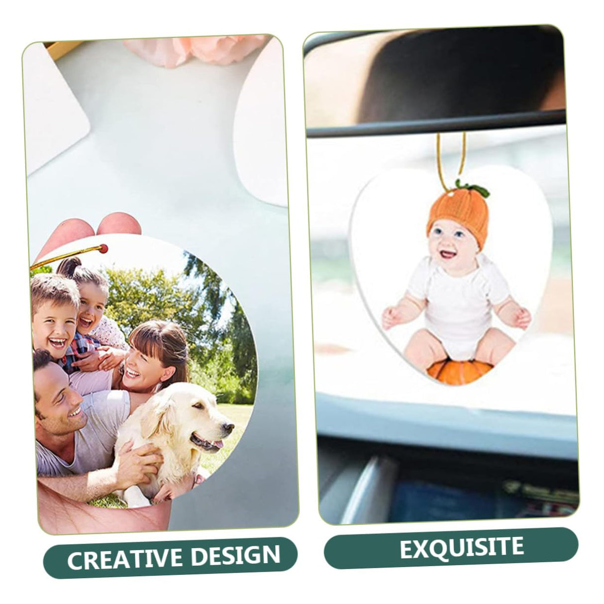 JEWEDECO 40 Pcs Sublimation Blanks Scented Hanging Blanks Blanks Car Sublimation Air Freshener Blanks White Felt JEWEDECO