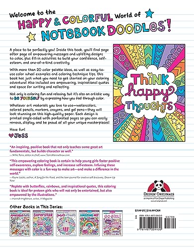 Notebook Doodles Girl Power! Coloring & Activity Book (Design Originals) 32 Inspiring, Beginner-Friendly Art Activities to Boost Confidence & Self-Esteem in Tweens, on High-Quality Perforated Paper Design Originals