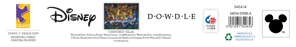Ceaco - Disney - Dowdle - Winnie The Pooh - A Heroes Parade - 1500 Piece Jigsaw Puzzle Ceaco