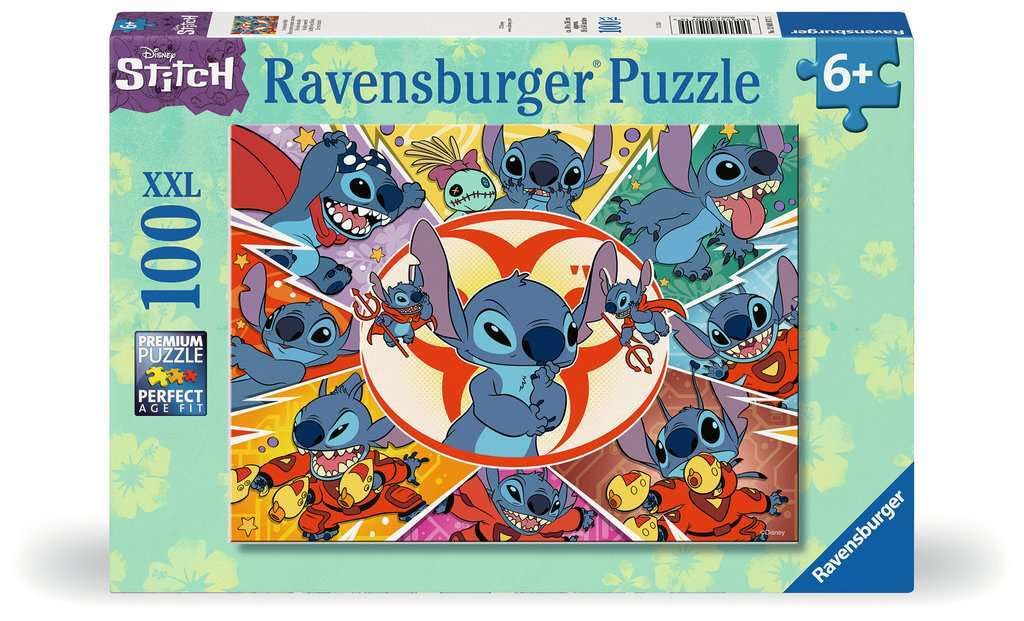 Ravensburger Disney Stitch: in My Own World 100 Piece XXL Jigsaw Puzzle for Kids - Every Piece is Unique, Pieces Fit Together Perfectly Ravensburger