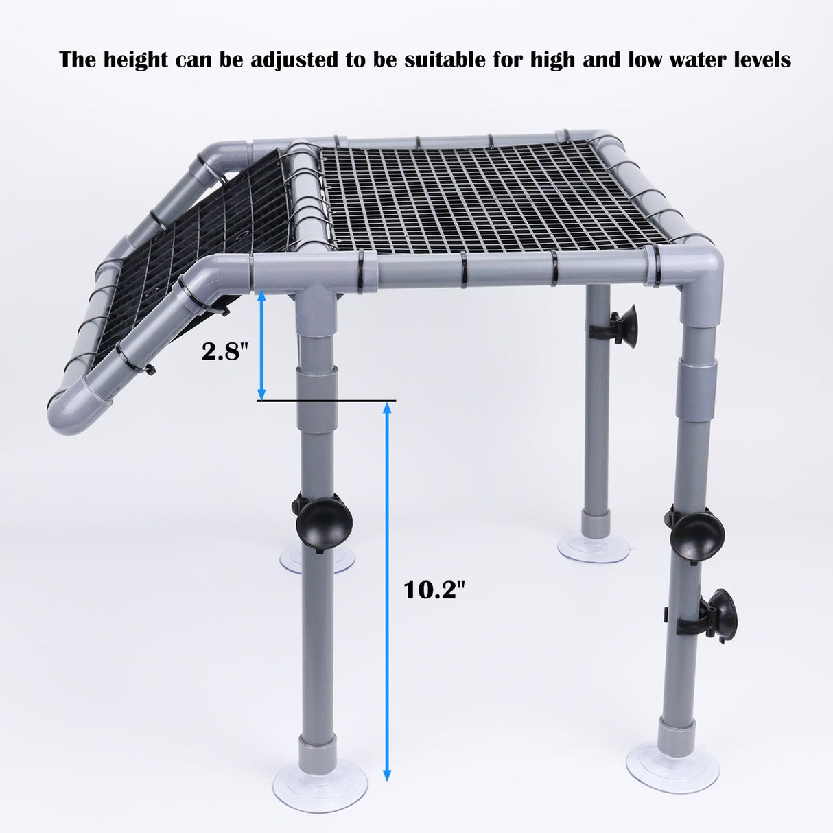 MLONDHSU Large Turtle Basking Platform, Standing Turtle Dock, DIY Basking Platform for Aquatic Turtles, Turtle Tank Accessories(Grey and Black) MLONDHSU