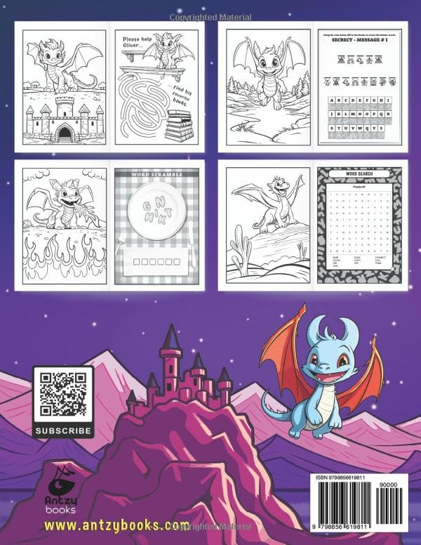 Color Me Dragons: Coloring and Activity Book WoodArtSupply