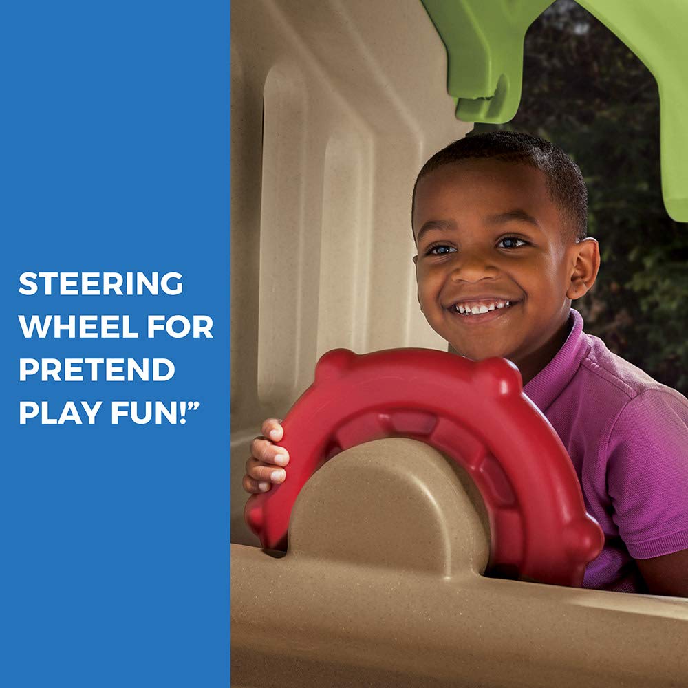 Step2 Play Up Gym Set for Kids, Outdoor Swing Set, Backyard Slide, Swings, Playhouse, & Crawl Space, Two Tier, Easy Set Up, Toddlers Ages 3-6 Years Old Step2