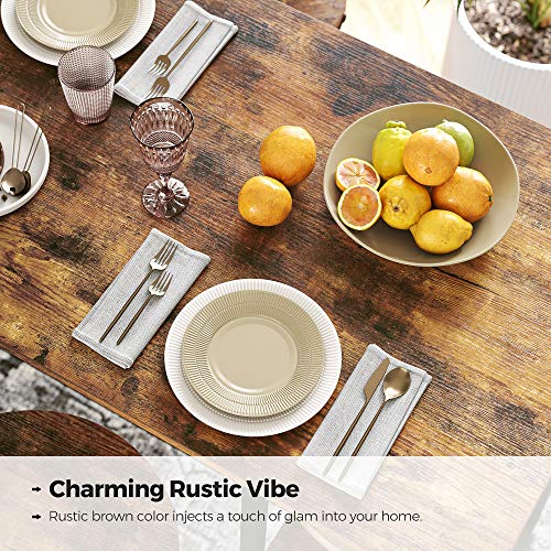 VASAGLE Industrial Bar Table with Sturdy Metal Frame in Rustic Brown - Easy Assembly and Stylish Design VASAGLE