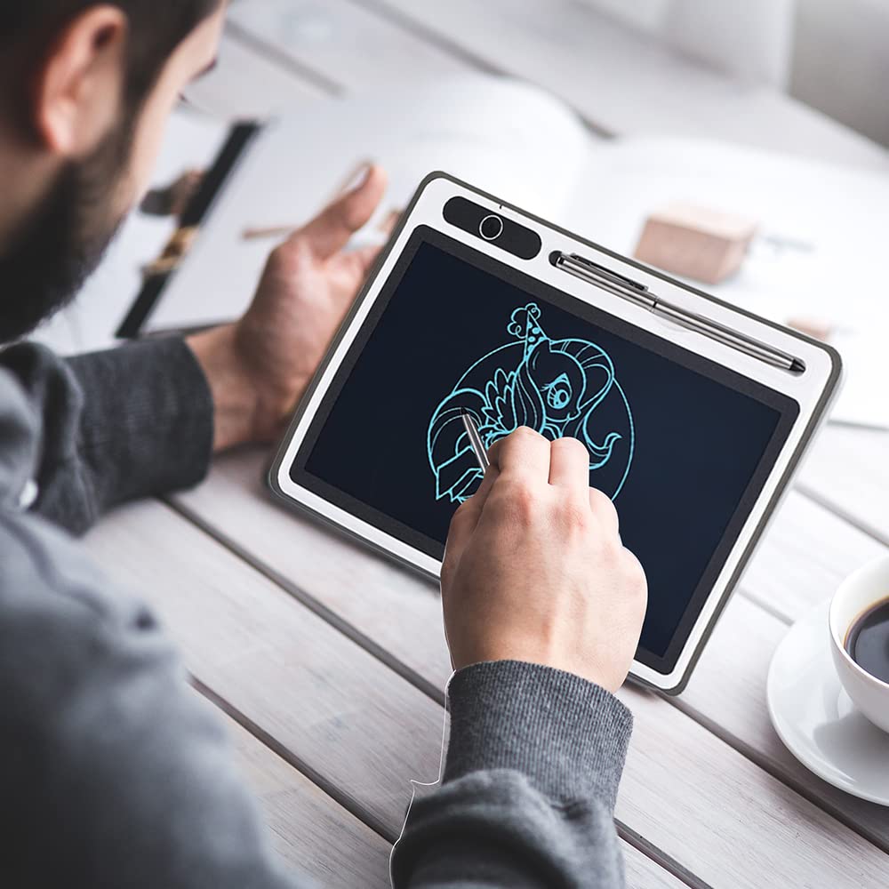 LCD Writing Tablet 10 inch Electronic Handwriting Pad Doodle Board with Leather Protective Case Christmas Birthday Gifts for Kids Adults at Home School Office(Pink) JSJGETYI