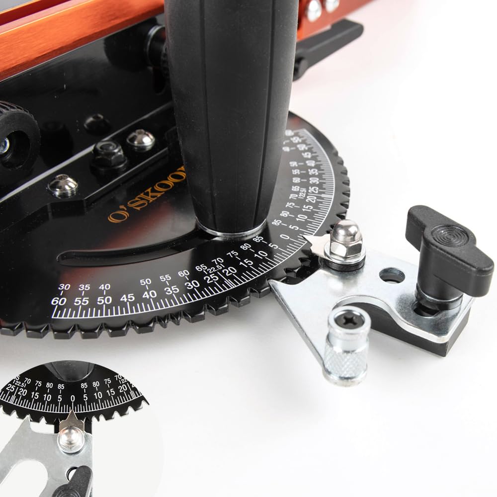 O’SKOOL Miter Gauge Extension Fence System with Standard Slot and Stop Holes,Telescoping Fence and Flip Stop O'SKOOL